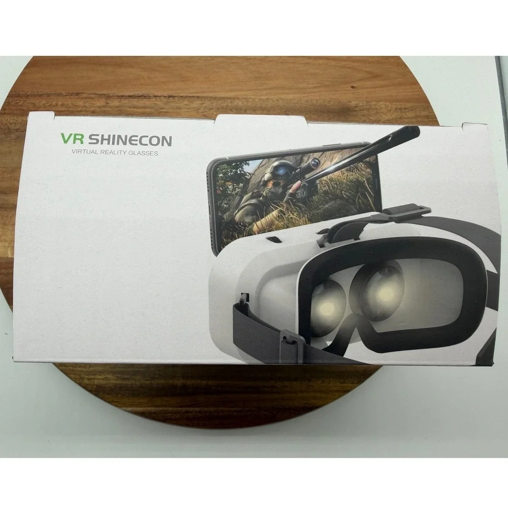 VR Shinecon SC-G12 Virtual Reality Glasses White Mobile VR Headset 4.7-7.0 inch